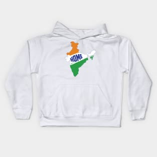 India is home Born in India. India Map Desi Patriotic Indian Kids Hoodie